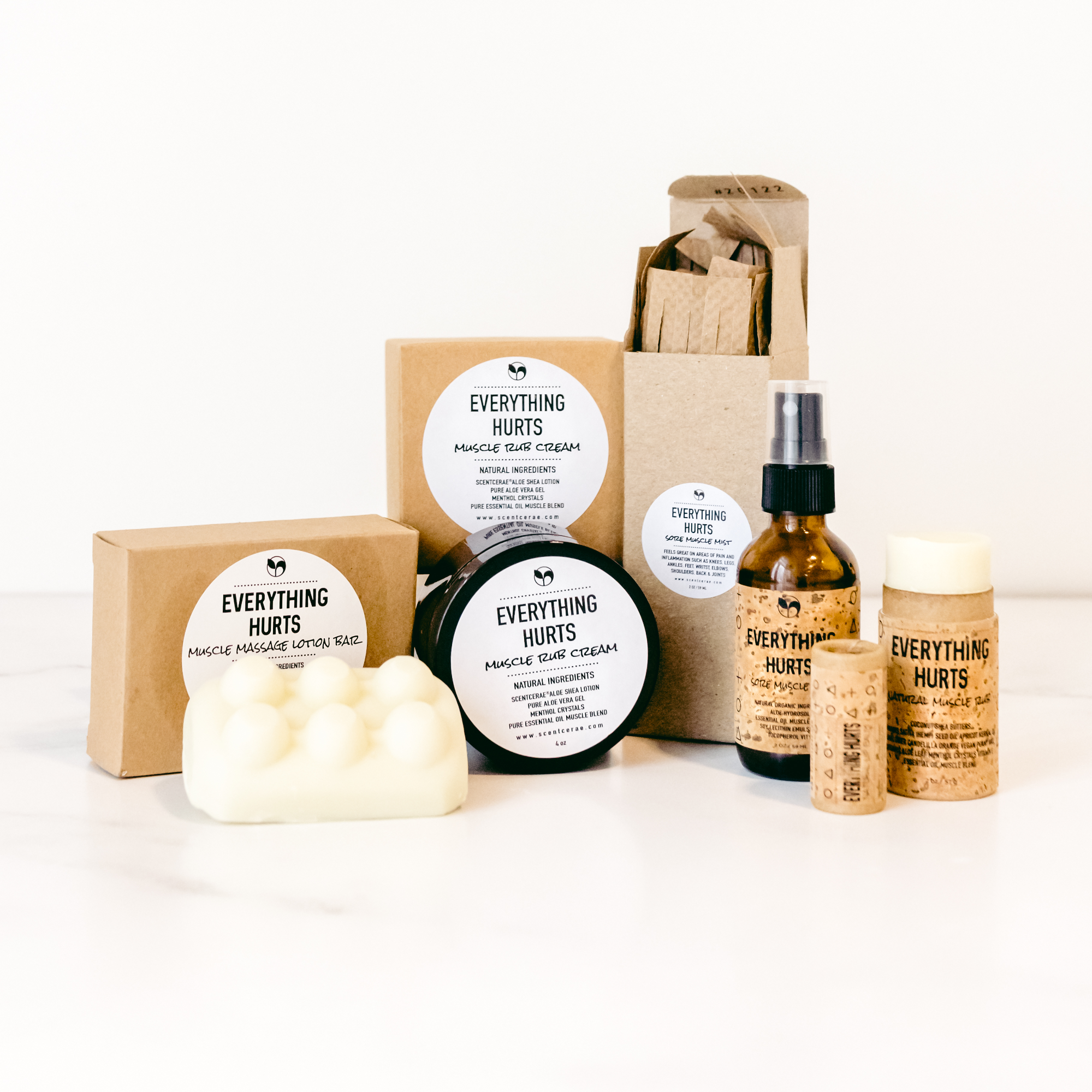 EVERYTHING HURTS Muscle Rub sur pot de crème