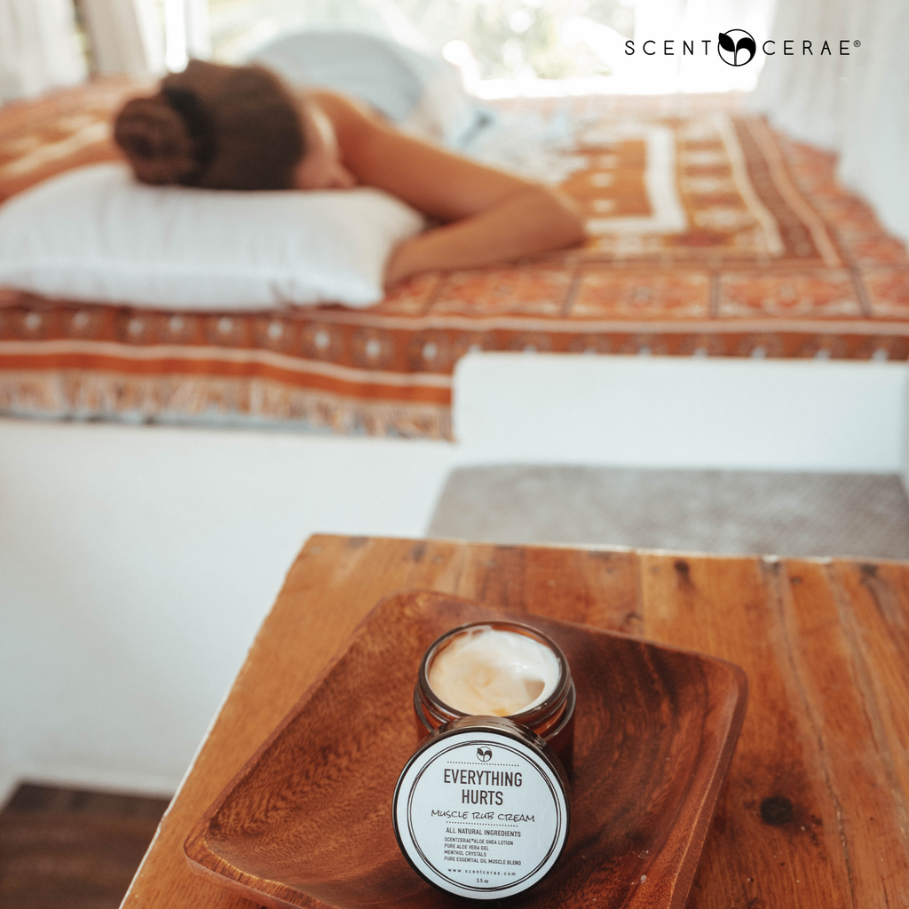 EVERYTHING HURTS Muscle Rub sur pot de crème